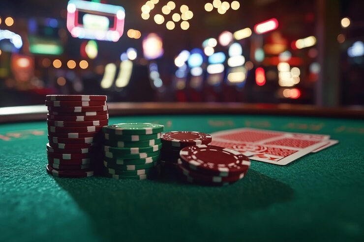 Live dealer blackjack table with real croupier
